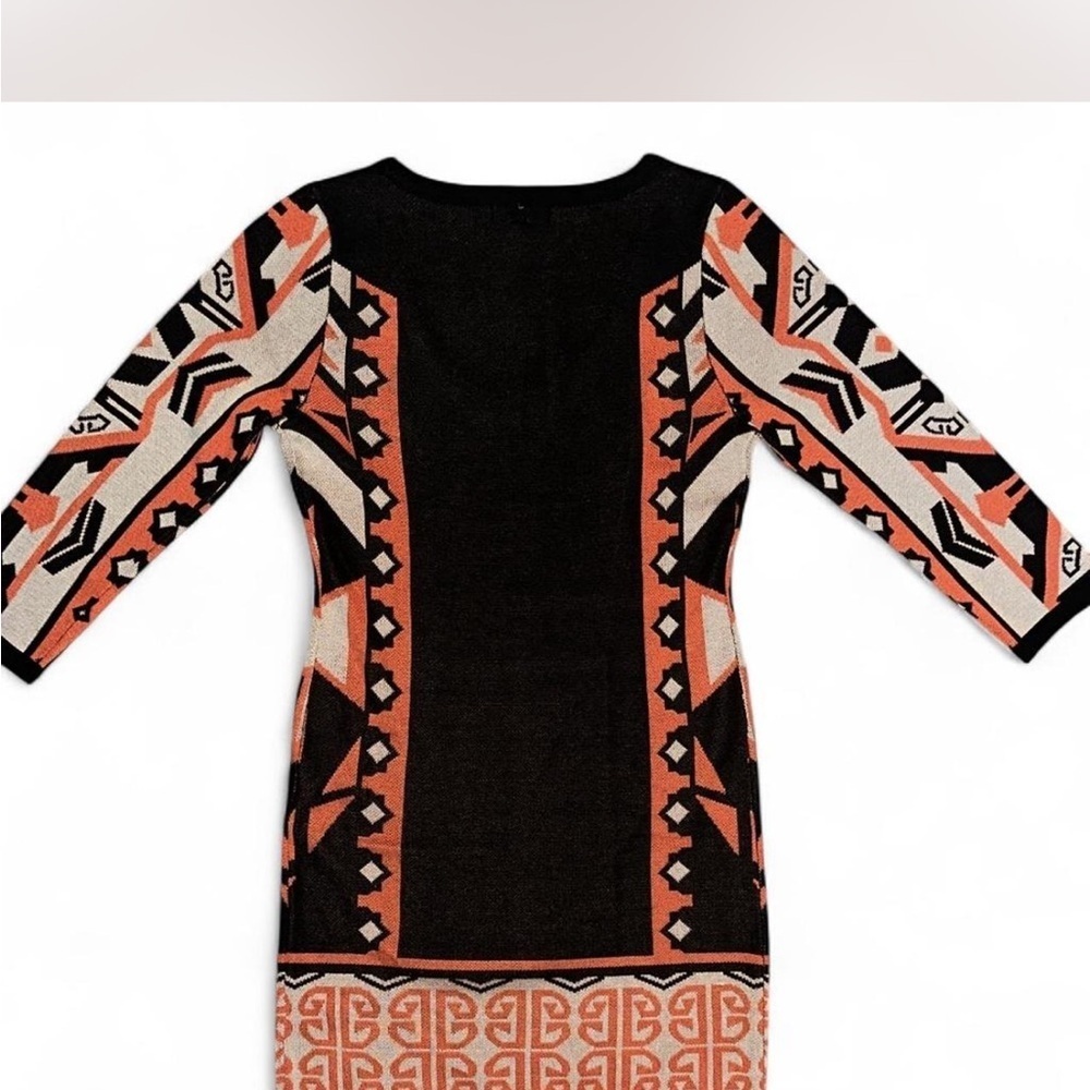 Takeout Knit Geometric Mini Dress - Picture 2 of 5